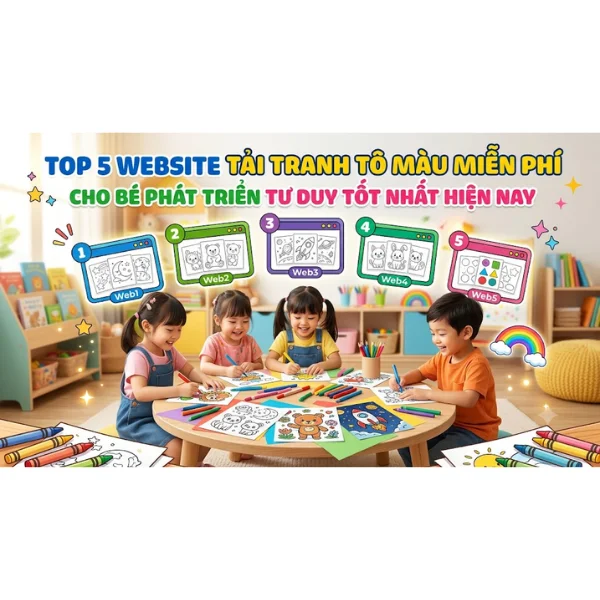 Top 5 website tải tranh tô màu miễn phí cho bé phát triển tư duy tốt nhất hiện nay